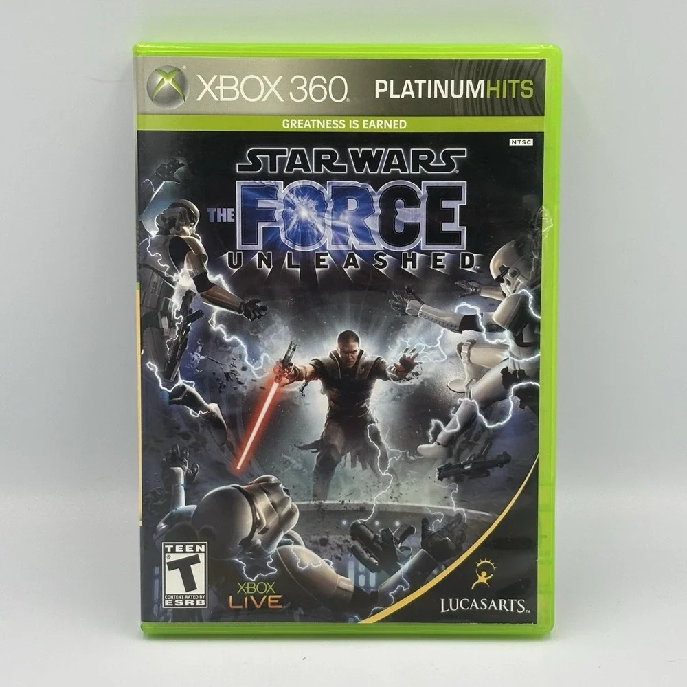 Star Wars The Force Unleashed Platinum Hits Complete Microsoft Xbox 360 CIB‎